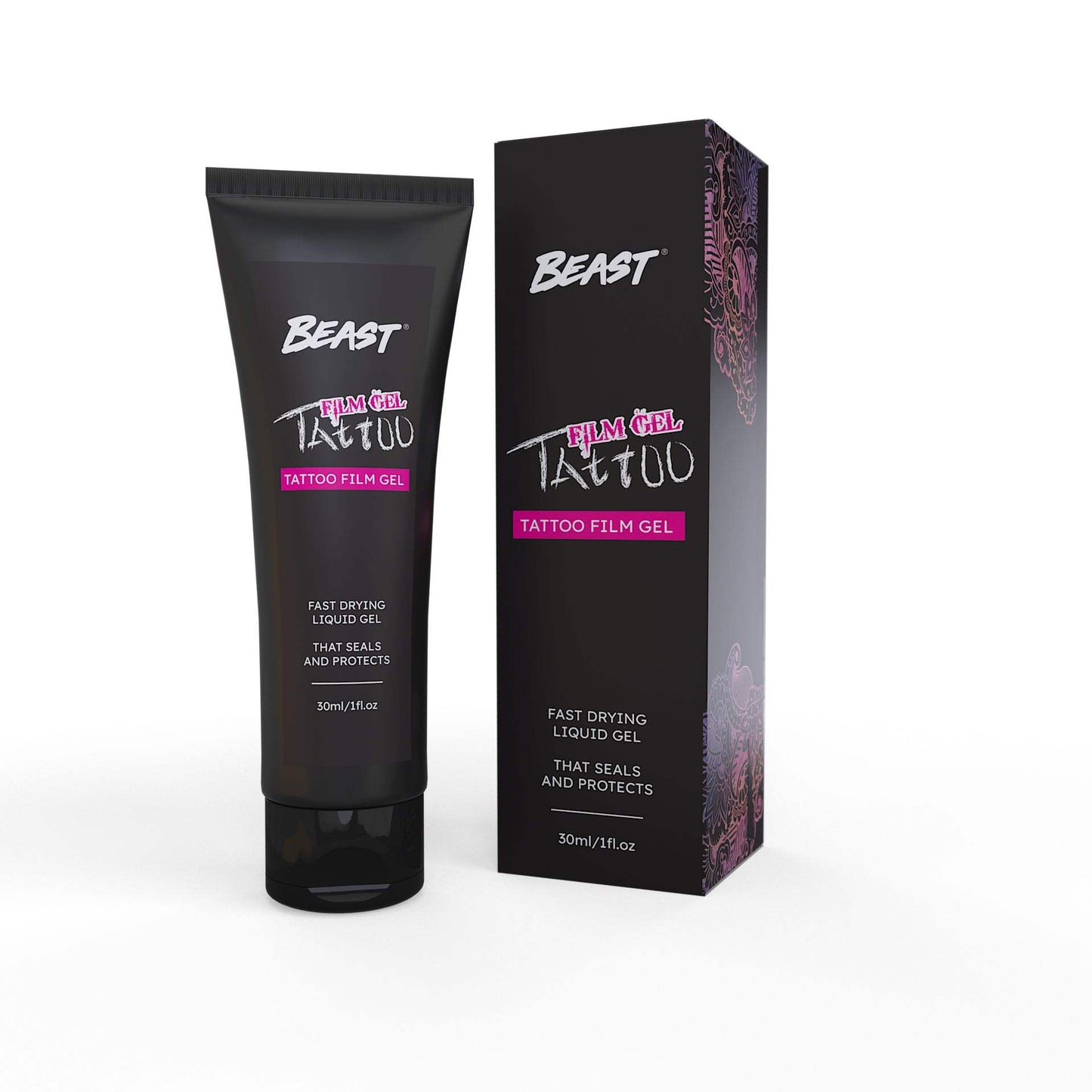 Beast Tattoo Aftercare Fast Dry Film Gel protecting fresh tattoo with breathable, flexible barrier