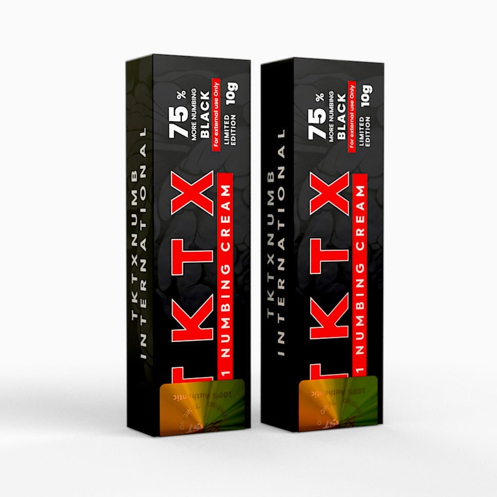 TKTX Numbing Cream Black 75% - (2 Pack) Long Lasting 4-6 Hours