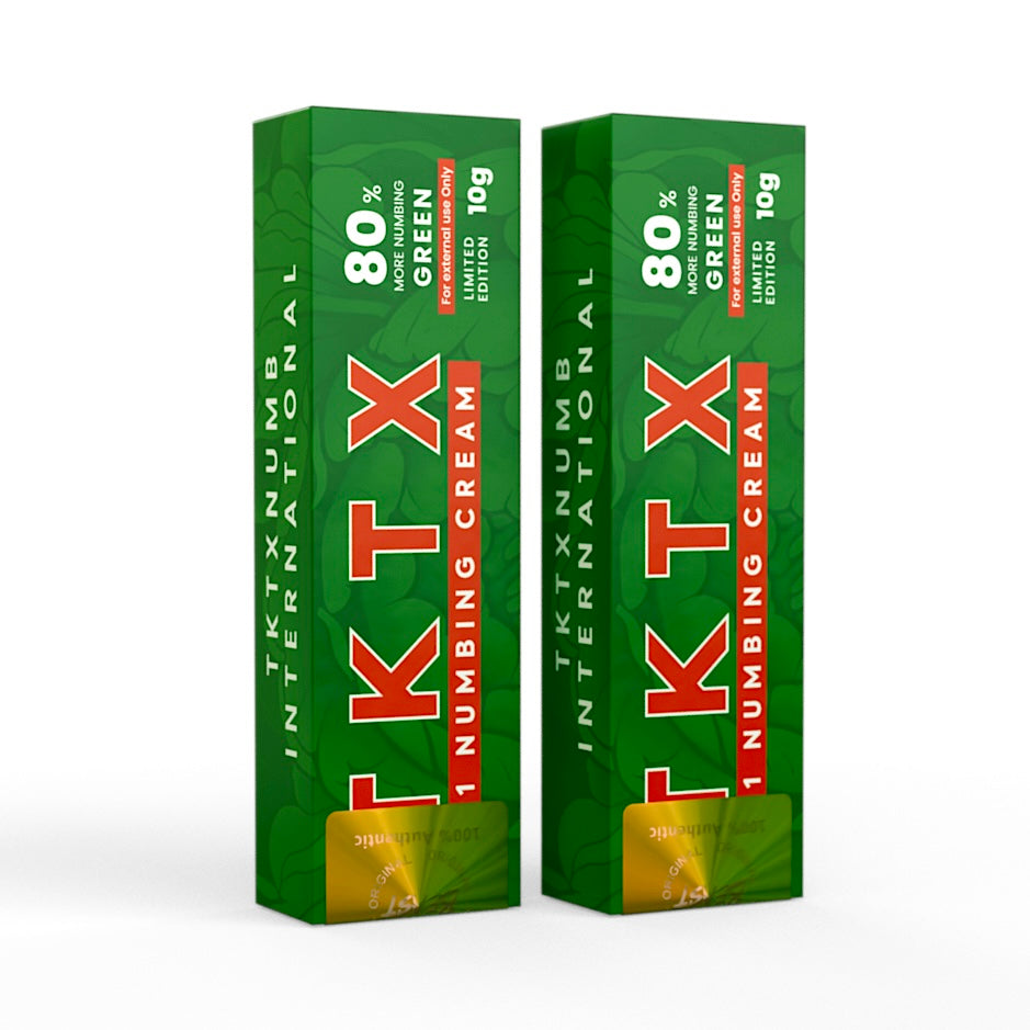 TKTX Numbing Cream Green 80% | (2 Packs) Long Lasting 4-6 Hours