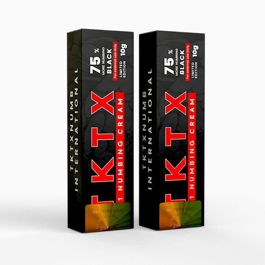 TKTX Numbing Cream Black 75% - (2 Pack) Long Lasting 4-6 Hours