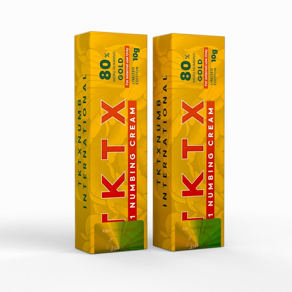 TKTX Numbing Cream Gold 80% | (2 Pack) Long Lasting 4-6 Hours