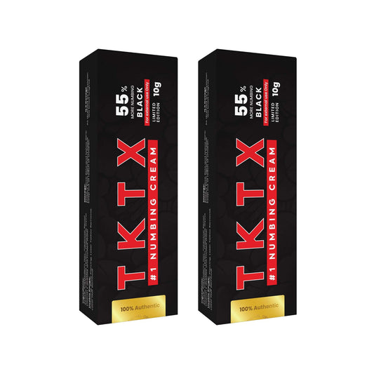 TKTX Numbing Cream Black 55% | (2 Pack) Long Lasting 2-4 Hours